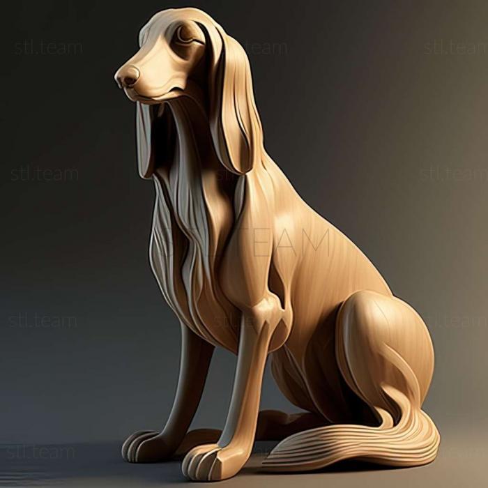 3D модель Салюки собака (STL)